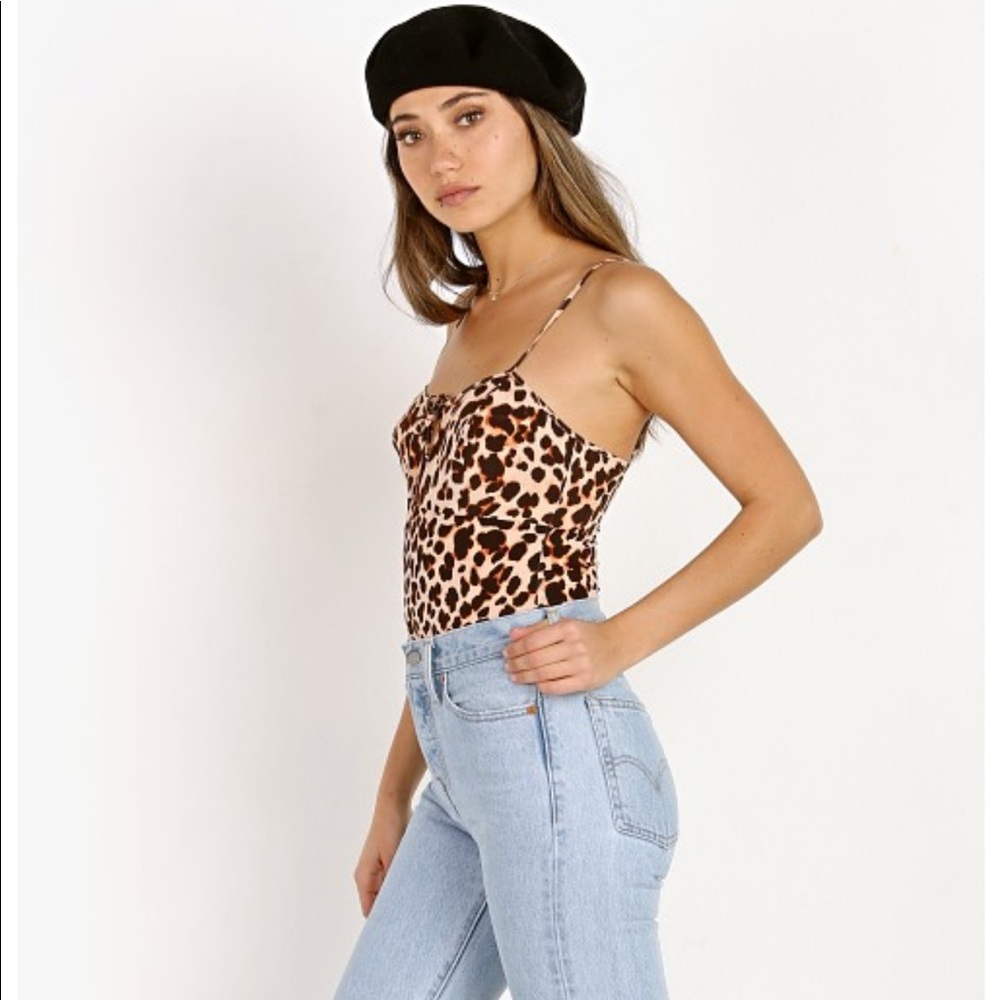For love and lemons melanie leopard bodysuit